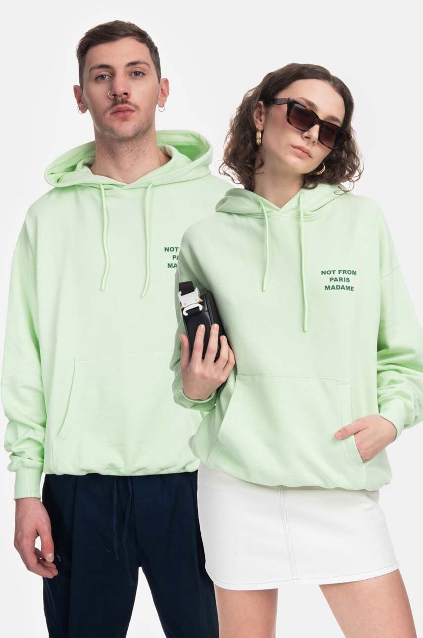 Суитчър Drôle de Monsieur Hoodie Print Зелено | HO101.GREEN