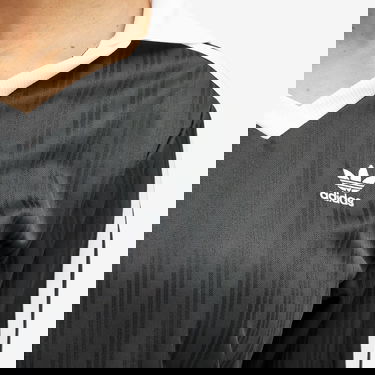 Поло тениска adidas Originals Women's Long Sleeve V-Neck T-Shirt Черно | JD2603, 5