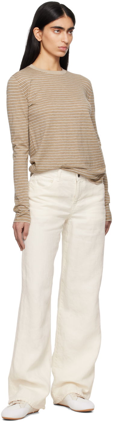 Тениска The Row The Row Juhi Striped Long Sleeve T-Shirt Бежово | 8811-Y688, 4