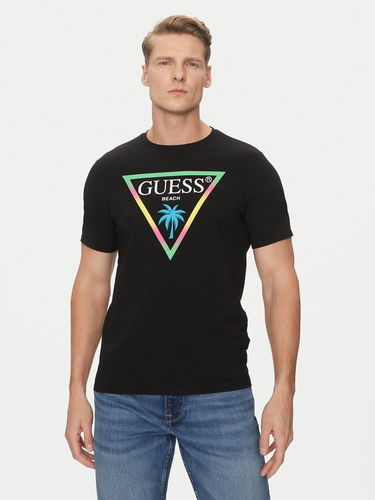 Тениска GUESS Guess Triangle Palm T-Shirt Черно | F5GI00J1314-JBLK, 0
