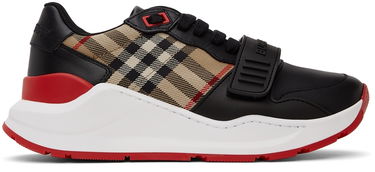 Кецове и обувки Burberry Leather Vintage Check Sneakers 'Black' Черно | 8038184, 0