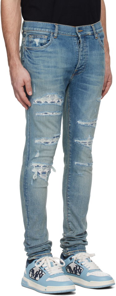 Дънки AMIRI Quad Repaired Skinny Jeans Черно | AMDNSY1100, 1