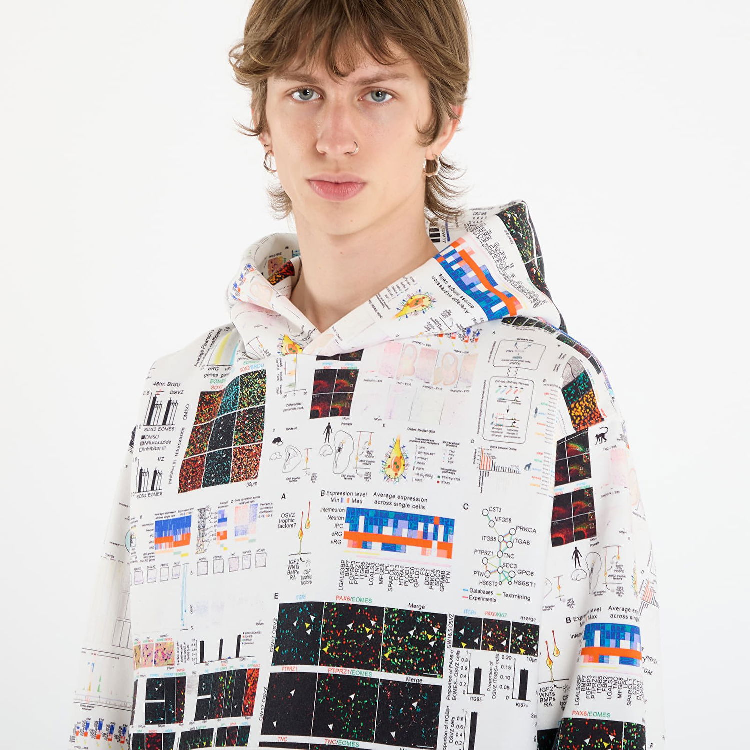 Суитчър Pleasures Textbook Hoodie Многоцветен | P25F023-MULTI, 1