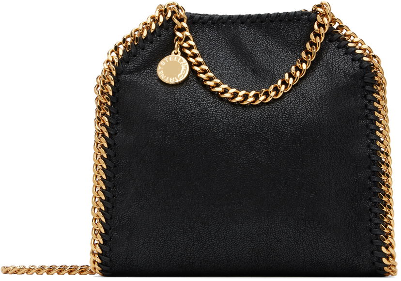 Дамска чанта Stella McCartney Falabella Tiny Chain Shoulder Bag Черно | 391698W9355