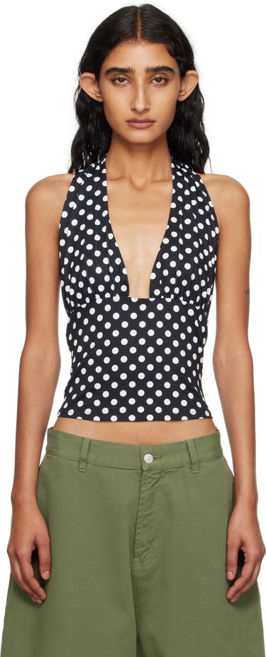 Потник Miaou Miaou Mathilde Polka Dot Halter Top Черно | 7189VISBWP, 0