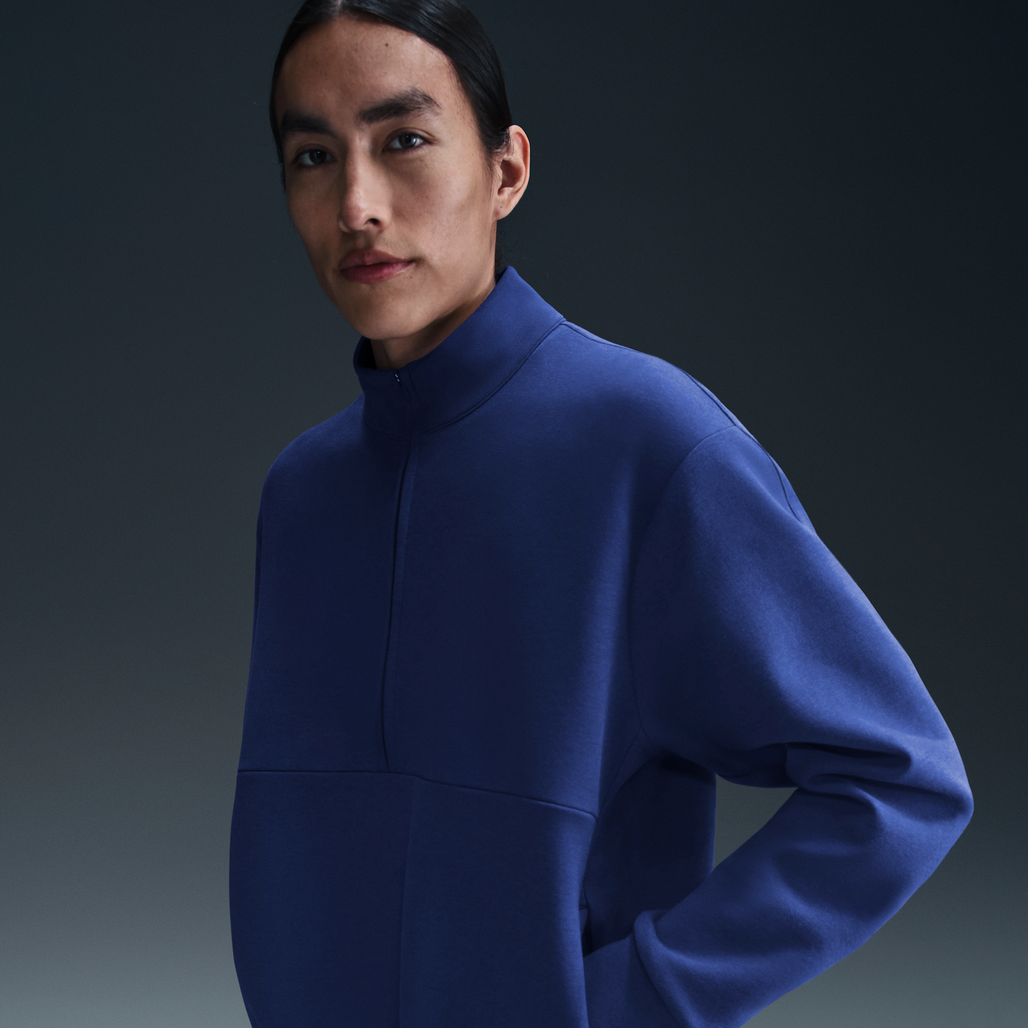 Пуловер Nike Nike 24.7 Impossibly Soft Dri-FIT Half-Zip Sweatshirt Синьо | HQ6953-455, 0