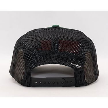 Шапка с козирка Mitchell & Ness Pinscript Trucker Olive/Black Зелено | HHSSINTL1144-MNNDKGN, 1