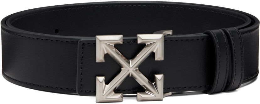 Колани Off-White Arrow Quote Leather Belt Черно | OMRB14GC99LEA0011001