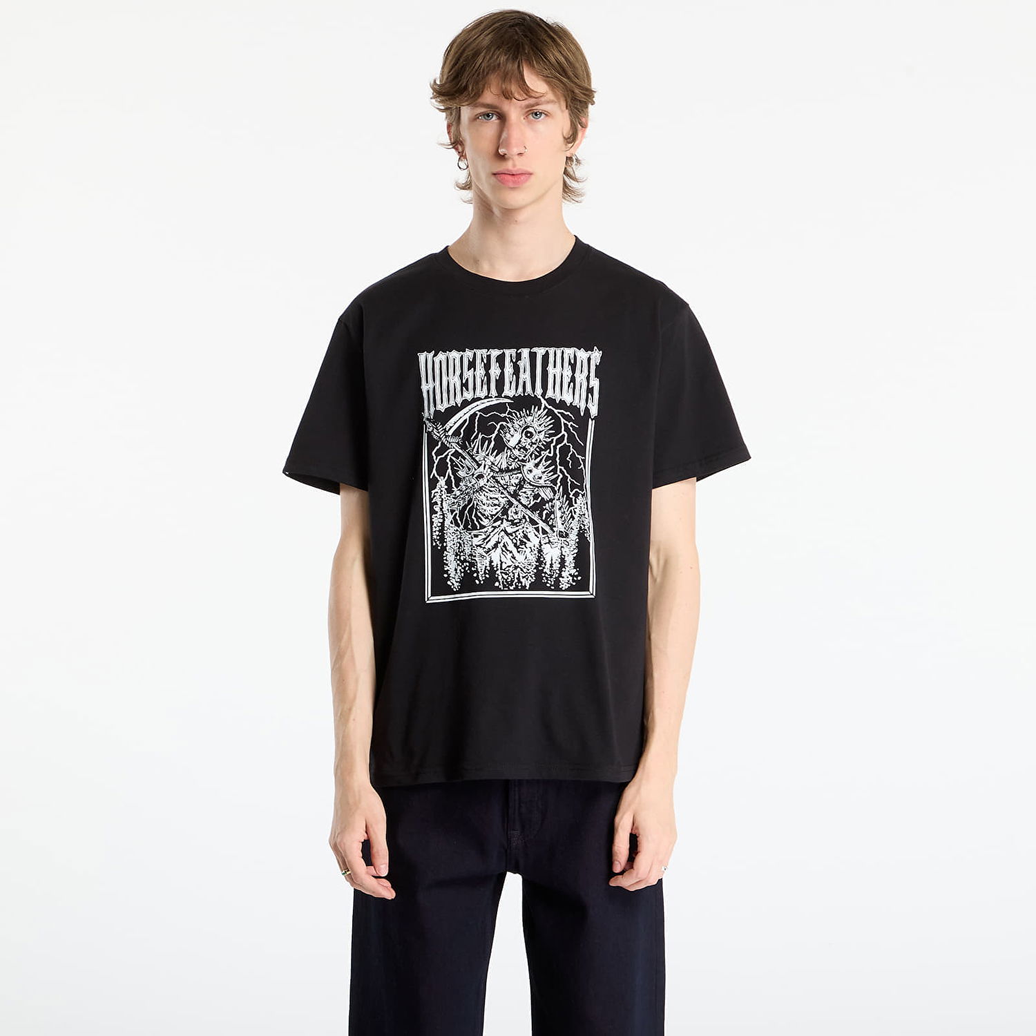 Тениска Horsefeathers Danihell Graphic T-Shirt XXL Черно | SM1406A, 0