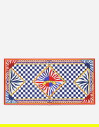 Checkered Sunburst Plexiglass Poker Set