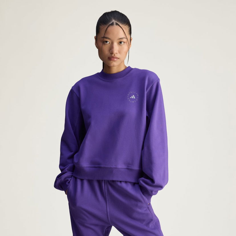 Суитчър adidas Performance adidas by Stella McCartney Regular Sweatshirt Лилаво | JW4691