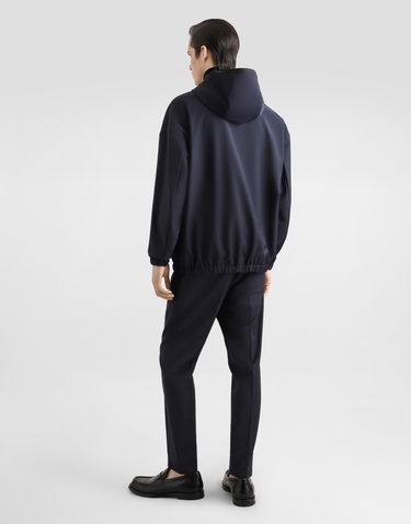 Суитчър Dolce & Gabbana Hooded Woolen Jacket With Tag Тъмно синьо | G9BMVTFURK8B3681, 2