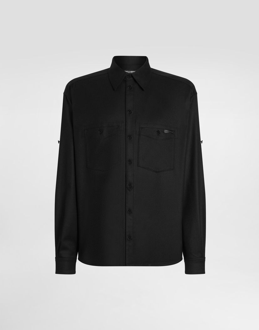 Риза Dolce & Gabbana Dolce & Gabbana Oversized Flannel Shirt Черно | G5NI3TFU21QN0000