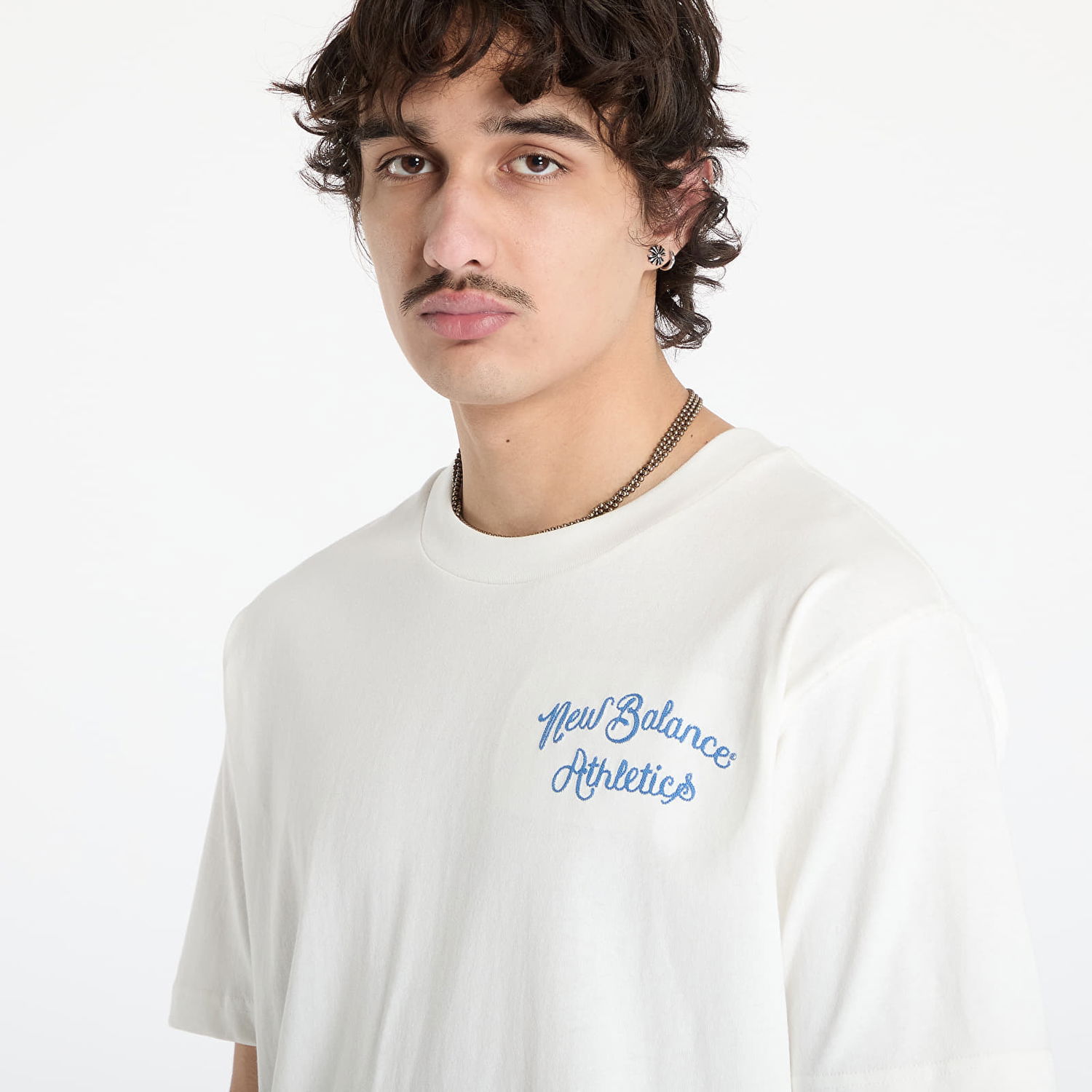Тениска New Balance Relaxed League T-Shirt Бяло | MT43556SST, 1