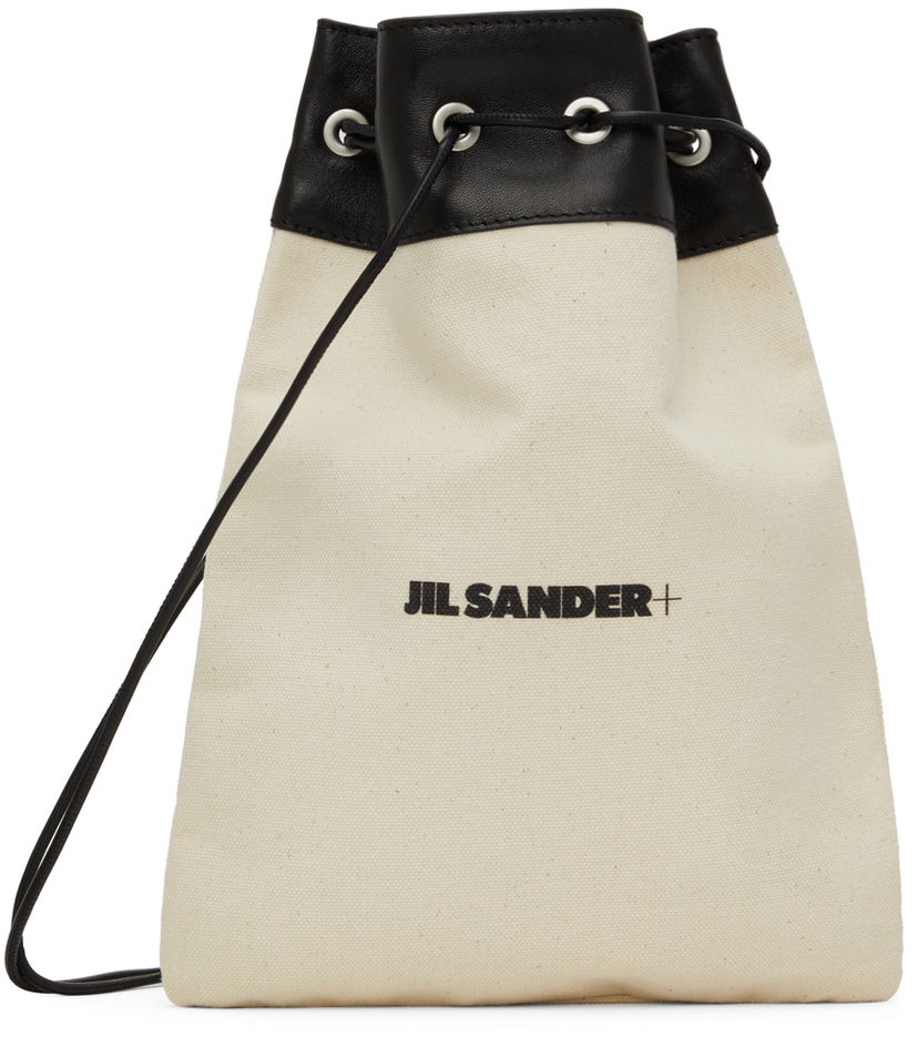 Чанта през рамо Jil Sander Small Drawstring Crossbody Bag Бяло | JPPU852018_WUB75041N