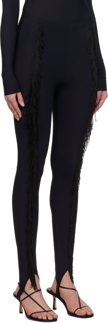 Клинове Maison Margiela MM6 Maison Margiela Fringe Stirrup Leggings Черно | S52KA0525 S20518, 1