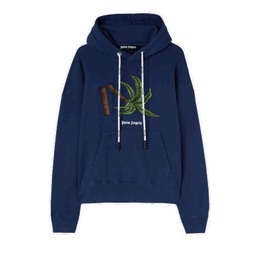 Суитчър Palm Angels Broken Palm Hoodie Тъмно синьо | PMBB058S22FLE0174655, 0