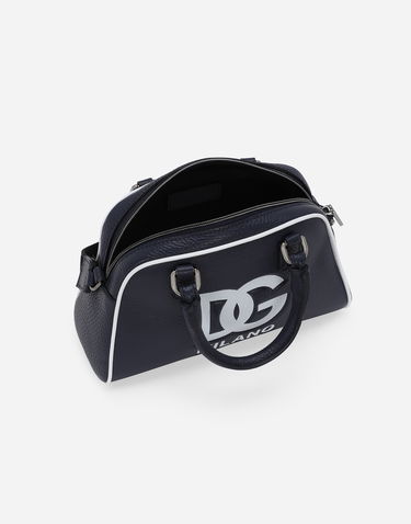 Дамска чанта Dolce & Gabbana Dolce & Gabbana Tumbled Calfskin Bowling Bag with DG Logo Тъмно синьо | EB0250AI21880650, 3