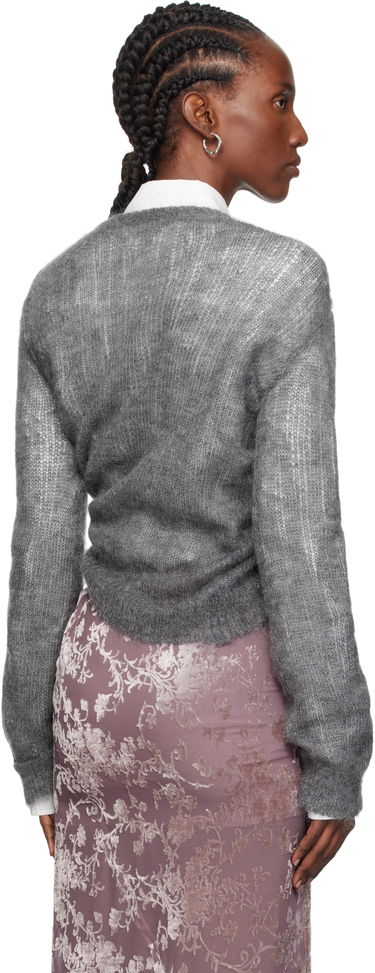 Пуловер Ann Demeulemeester Ann Demeulemeester Zinaida Drawstring Sweater Сиво | 2520-W-KN35-KN069-088, 2