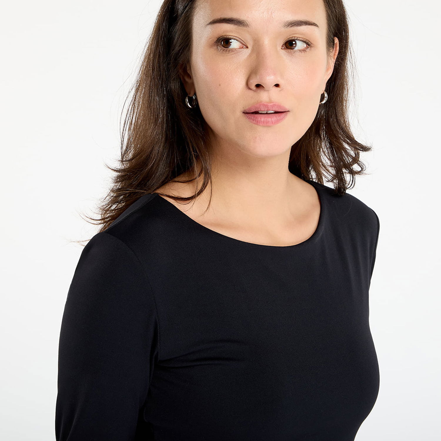 Съкратен топ Urban Classics Sports Cropped Longsleeve Top with Thumbholes Черно | TB7807-00007, 1