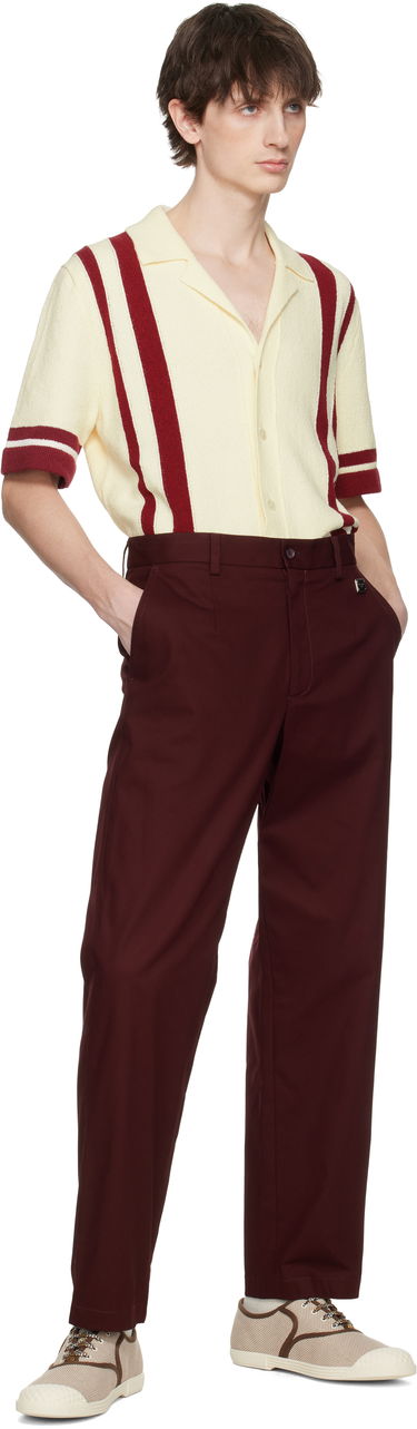 Панталони Dolce & Gabbana Dolce&Gabbana Gabardine Trousers Бургунди | GV5ZHTFUFNV, 3