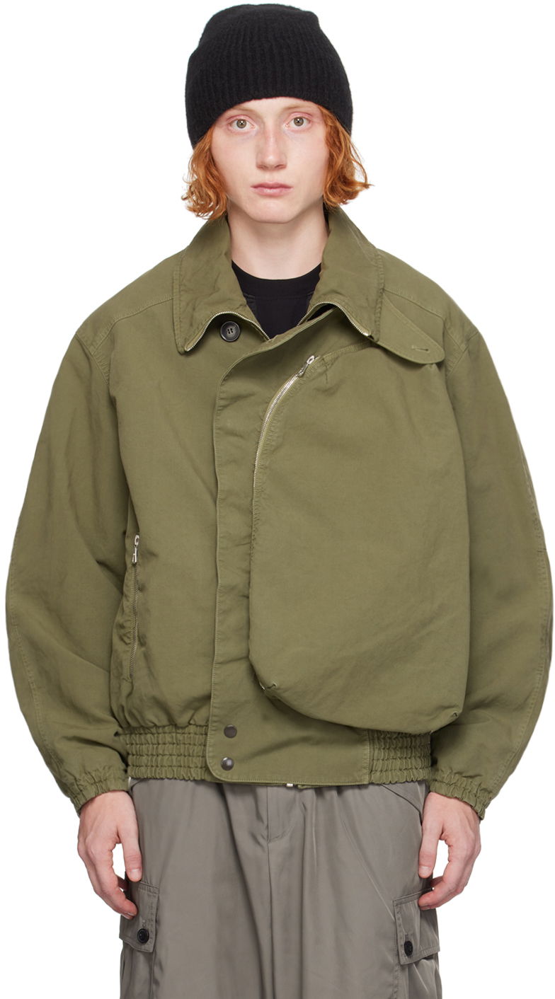 Яке Dries Van Noten Khaki Oversized Jacket Зелено | 242-020502-9121, 0