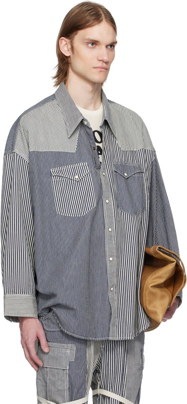 Риза R13 R13 Oversized Cowboy Shirt Синьо | R13MD028-D212A, 1