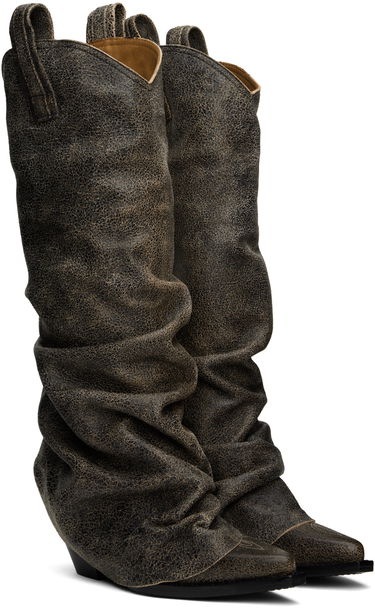 Облекло R13 R13 Mid Cowboy Sleeve Boots Кафяво | R13S0107-S131A, 3