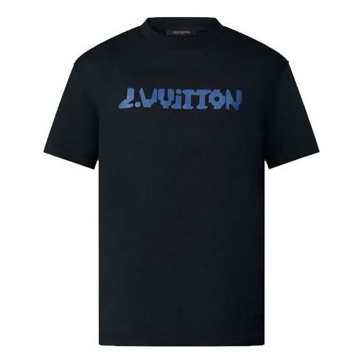 Тениска Louis Vuitton Louis Vuitton FW21 Logo Print T-Shirt Черно | 1A9GPA