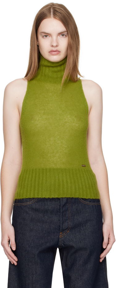 Пуловер Tom Ford TOM FORD Cashmere Silk Sleeveless Turtleneck Зелено | MAK1381-YAX921, 0