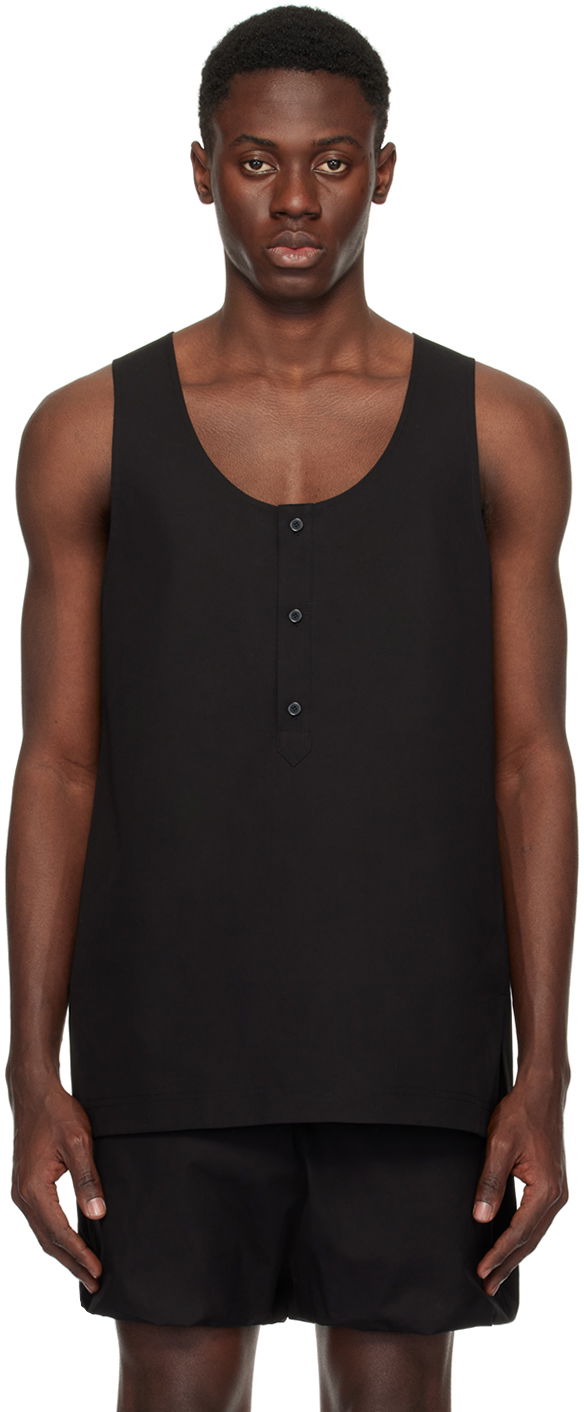 Потник We11done We11done Scoop Neck Tank Top Черно | WD-BL1-24-118-M-BK, 0
