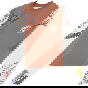 Тениска Marine Serre Regenerated Graphic Patchwork T-Shirt Кафяво | WTO106-BR51, 0
