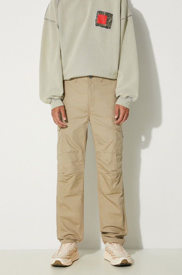 Cotton Cargo Pants with Knee Panels