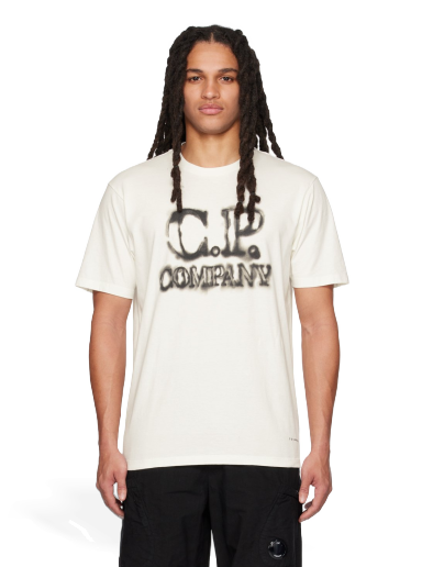 Тениска C.P. Company Blurry T-Shirt Бяло | 14CMTS348A-005431G