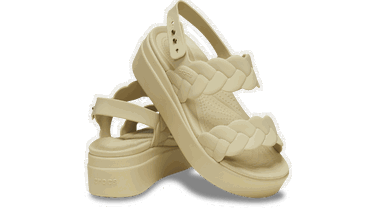 Кецове и обувки Crocs Brooklyn Woven Low Sandals Бежово | 209977-212, 1