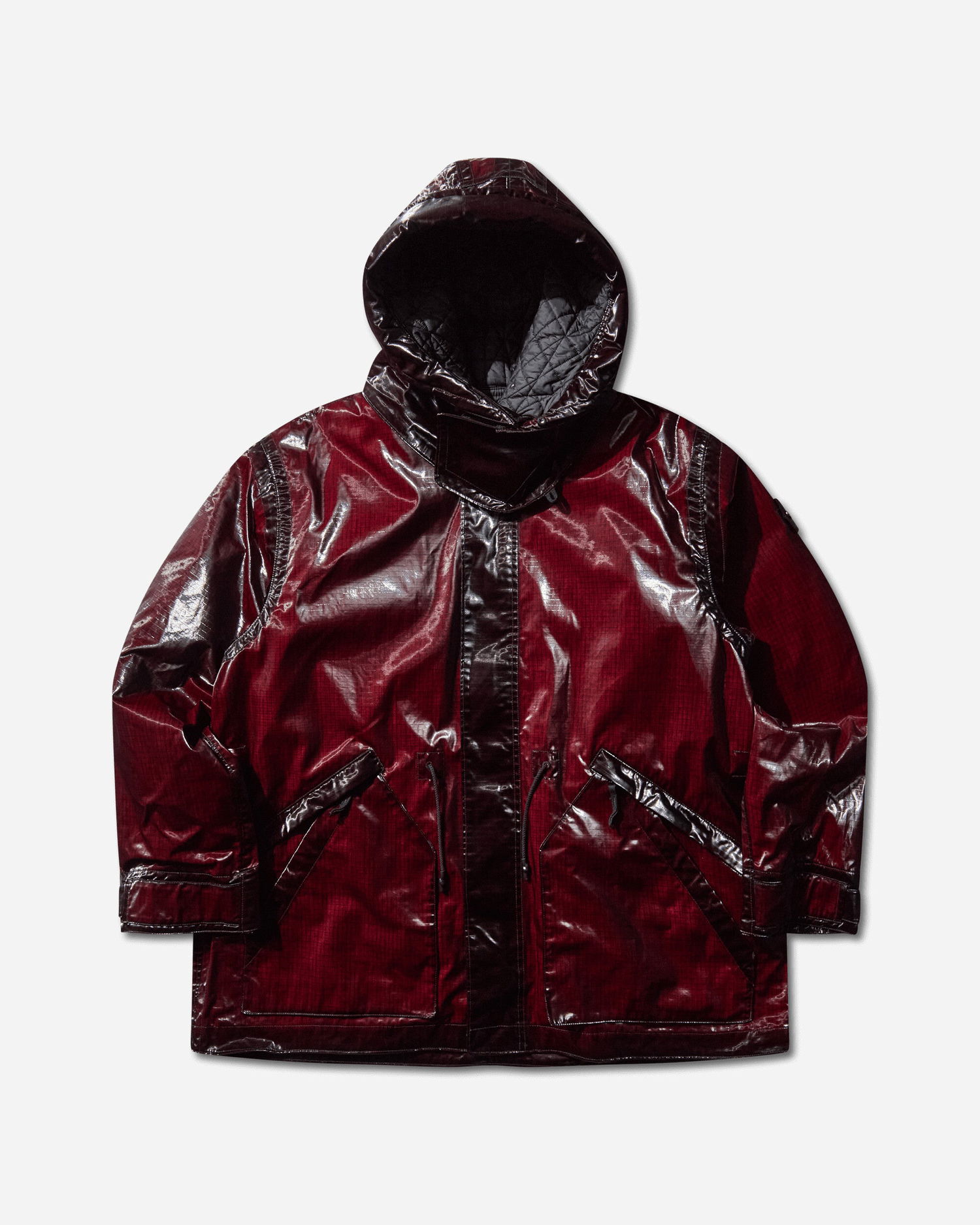 Парка Stone Island Uneven Ripstop Prismatico Hooded Parka Бургунди | K2S15-4100079-S0237 V0012, 1