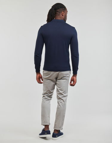 Поло тениска Lacoste Original L.12.12 Slim Fit Long Sleeve Polo Тъмно синьо | PH4013-166, 3