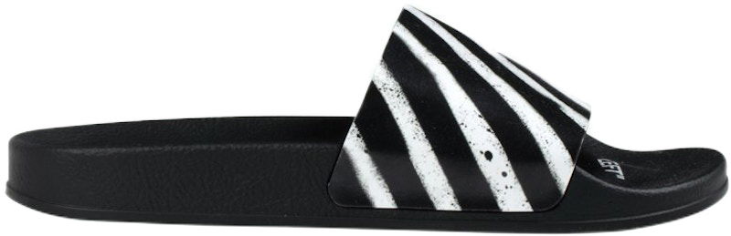Кецове и обувки Off-White Spray Stripes Slider Black White SS20 Черно | OMIA088R20C220521001, 0