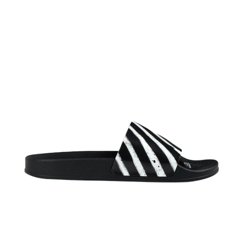 Кецове и обувки Off-White Spray Stripes Slider Black White SS20 Черно | OMIA088R20C220521001