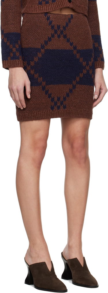 Пола JW Anderson JW Anderson Fairisle Knit Miniskirt Кафяво | KW1412-YN0439, 1