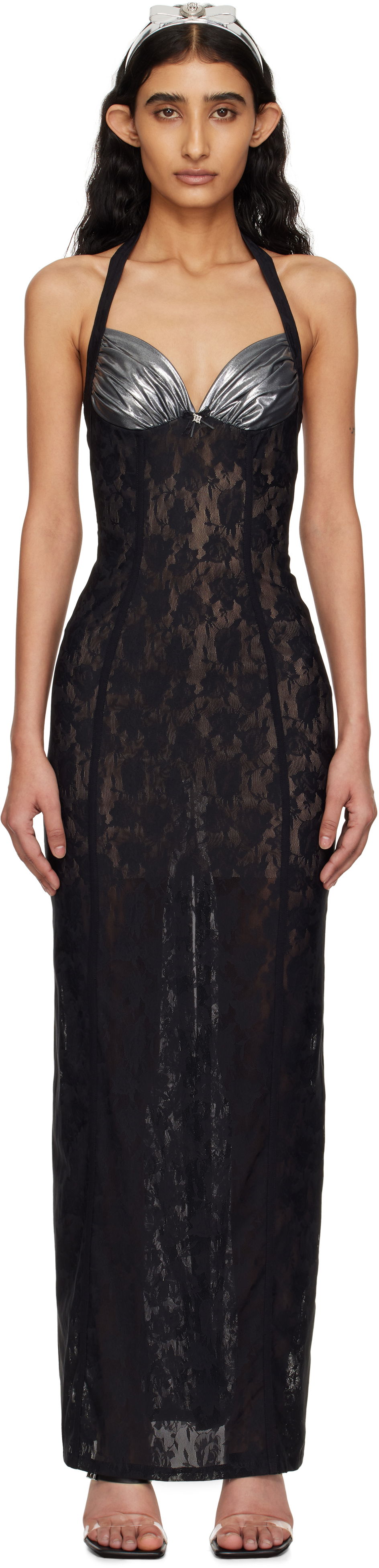 Pокля MISBHV MISBHV Stella Lace Maxi Dress Черно | 250W808, 0