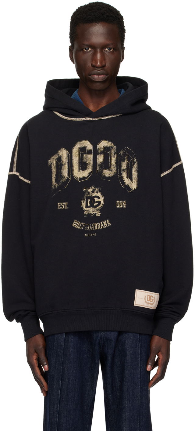 Суитчър Dolce & Gabbana Oversize Hoodie Черно | G9AJATG7NQC