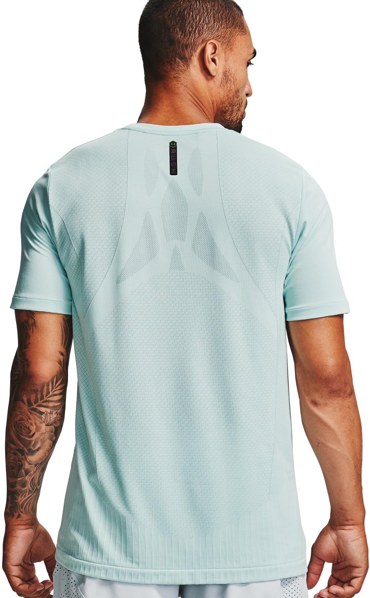 Тениска Under Armour T-Shirt Rush Seamless Fitted Short Sleeve Тюркоазено | 1351448-477, 1