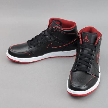 Кецове и обувки Jordan Air Jordan 1 Mid ''Black Red'' Черно | 554724-028, 2
