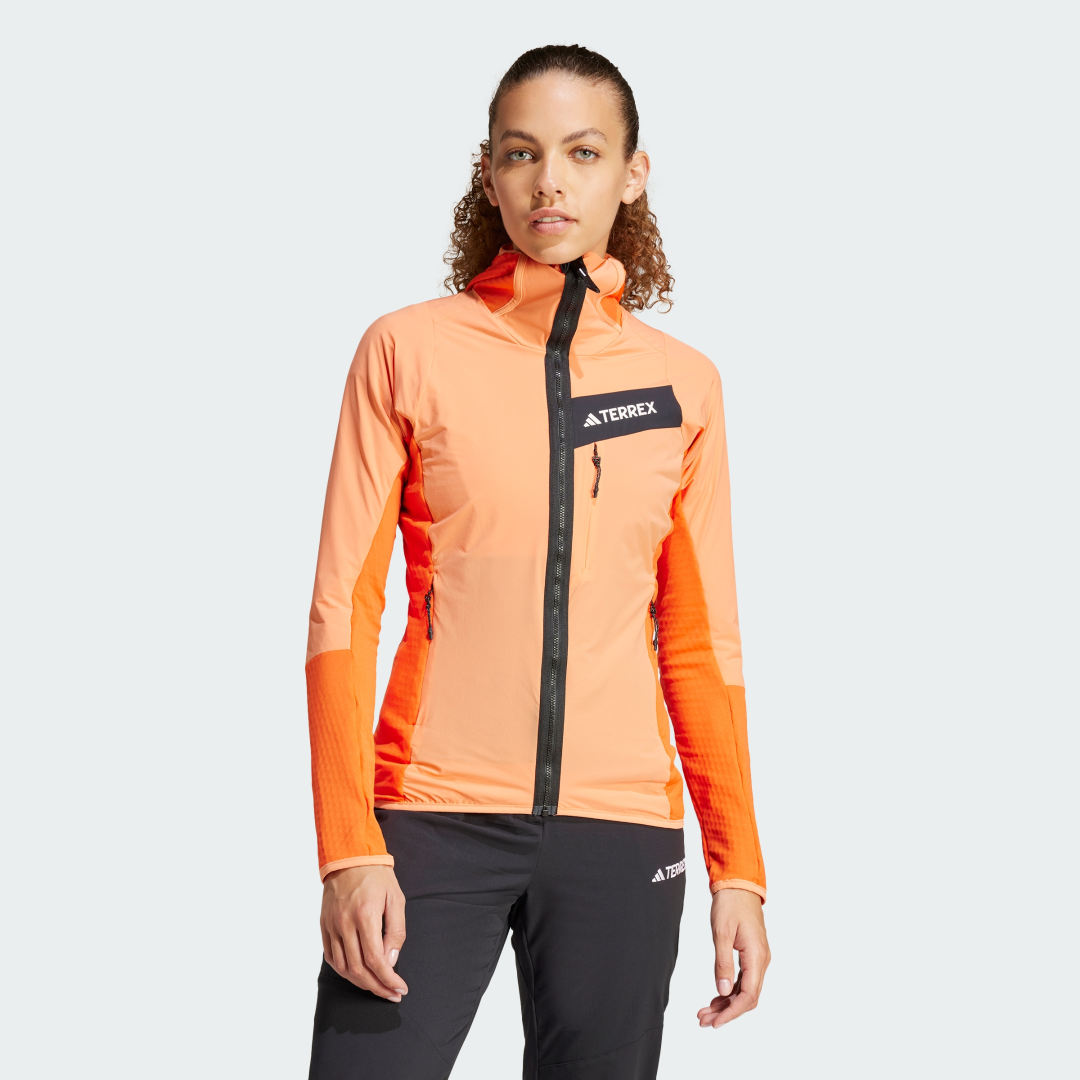Ветровка adidas Performance Terrex Techrock Hooded Wind Fleece Оранжево
 | MKW56, 1