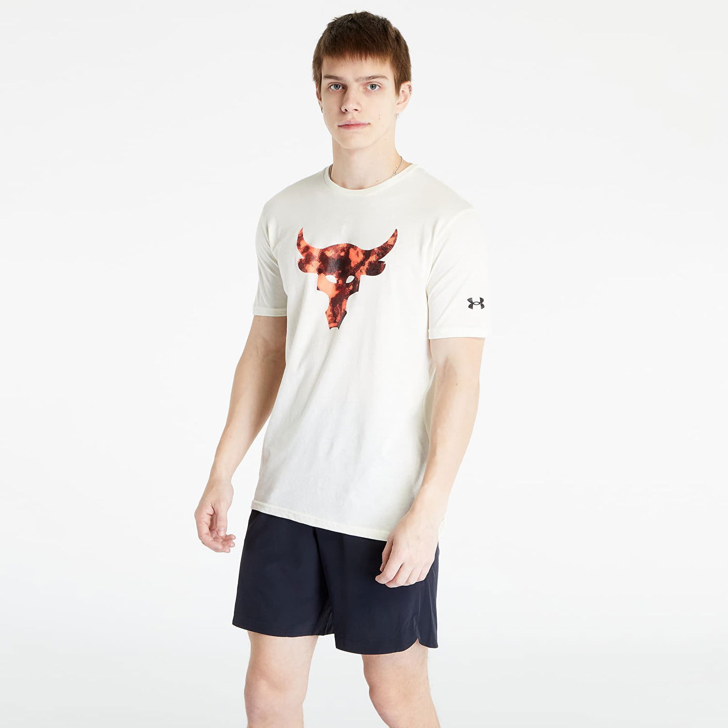 Тениска Under Armour Project Rock Brahma Bull Short Sleeve Tee Бяло | 1361733-130, 1