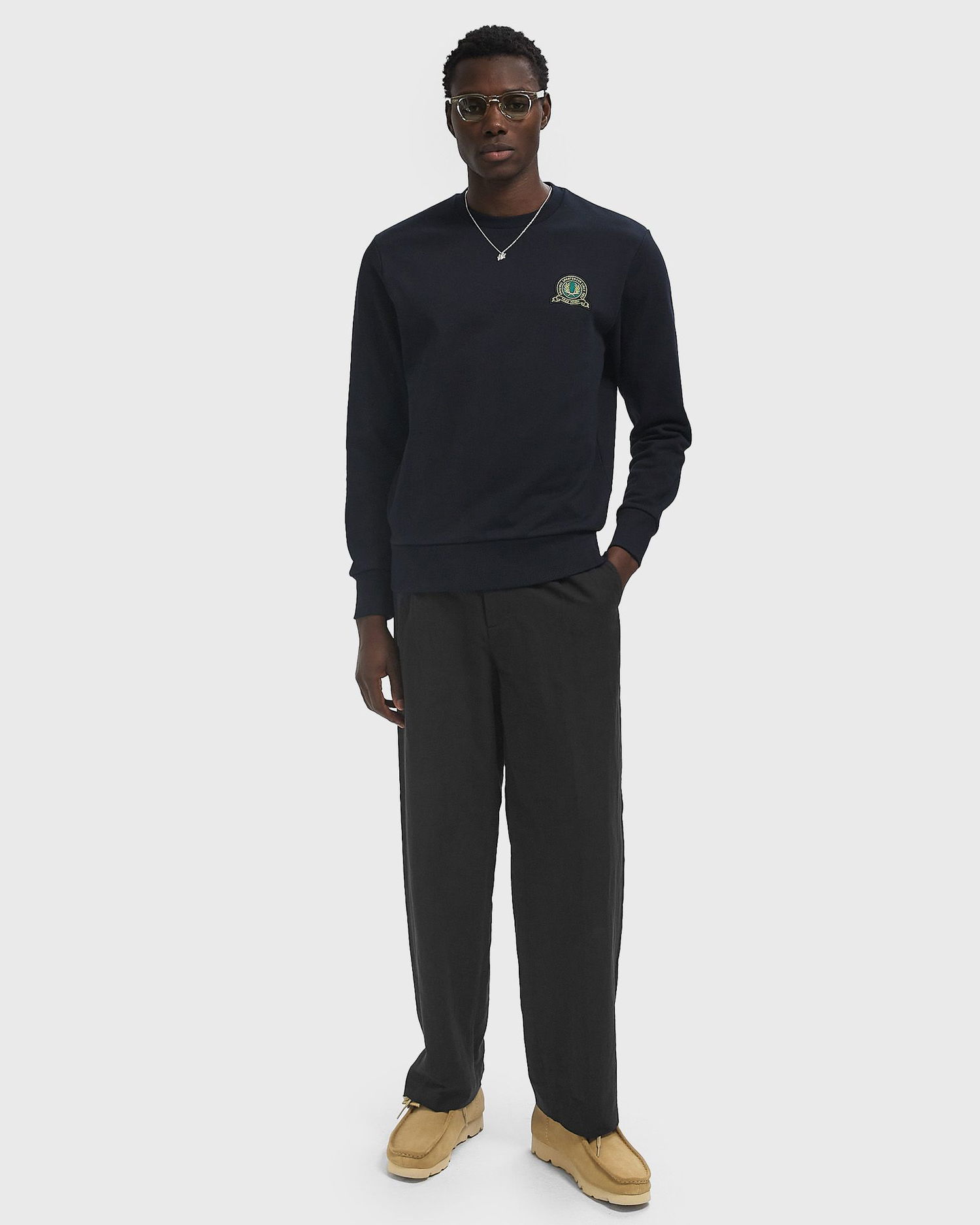 Суитчър Fred Perry Tennis Badge Sweatshirt Тъмно синьо | M1751-608, 1