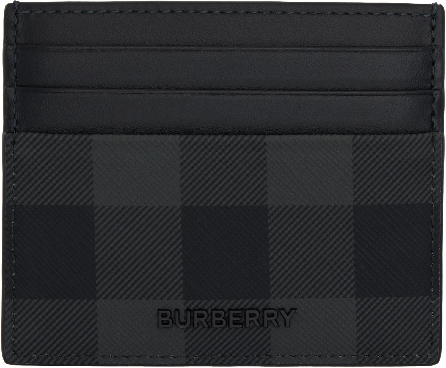Портфейл Burberry Burberry Sandon Check Card Holder Черно | 8112259, 0