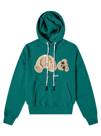 Суитчър Palm Angels Spray Logo Kill The Bear Popver Hoody Зелено | PMBB058F21FLE0125760