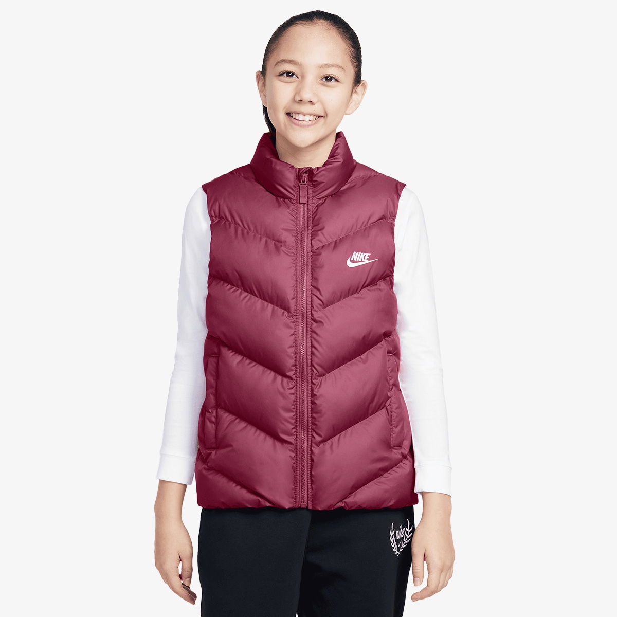 Жилетка Nike Kids' Puffer Vest Бургунди | HJ2537-634, 0